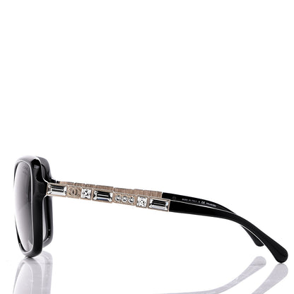 Chanel Crystal Baguette Polarized Square Sunglasses 5308-B Black 3 of 18