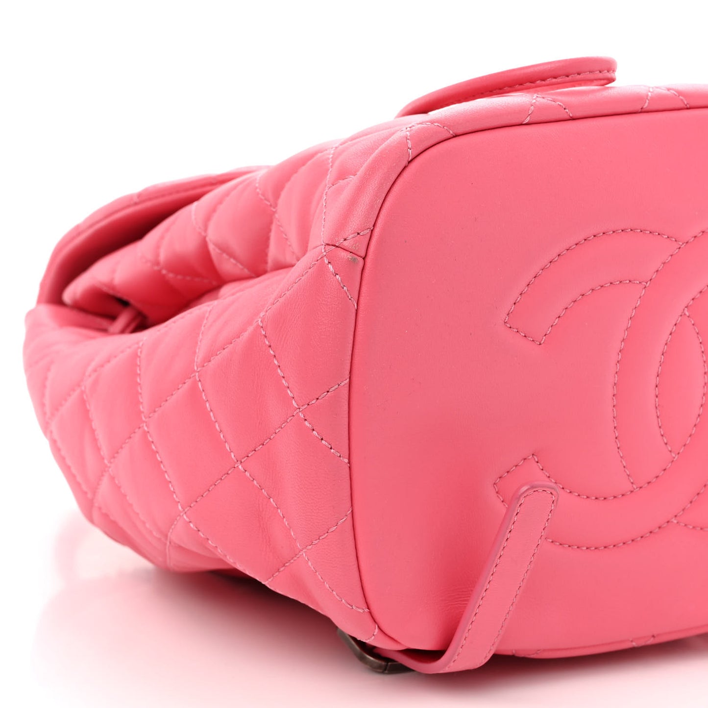 Lambskin Quilted Daily Supple Backpack Pink