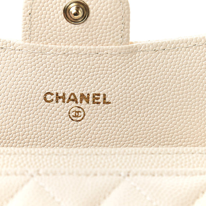 Chanel Caviar Quilted Card Holder Wallet Beige 6 of 9