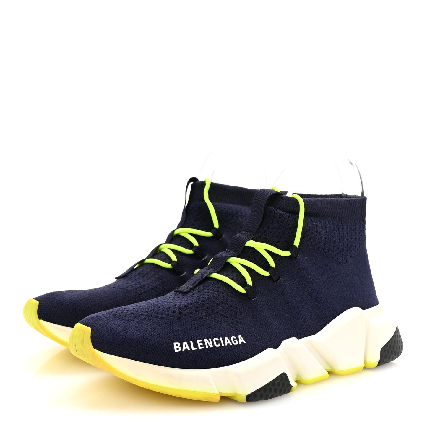 Sweatshirt Knit Womens Speed Lace Up Sneakers 37 Navy