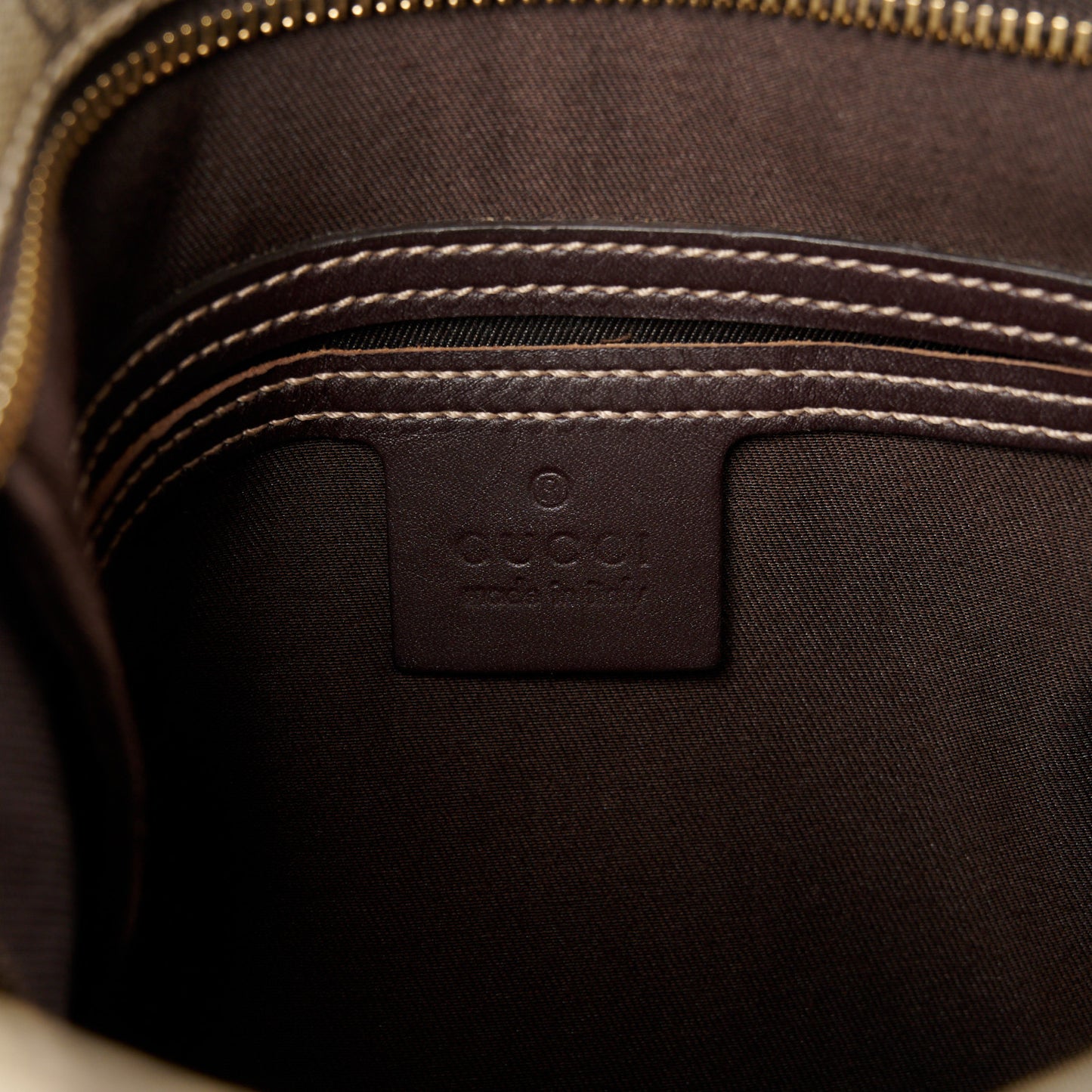 GG Supreme Monogram Small Flat Messenger Bag Dark Brown
