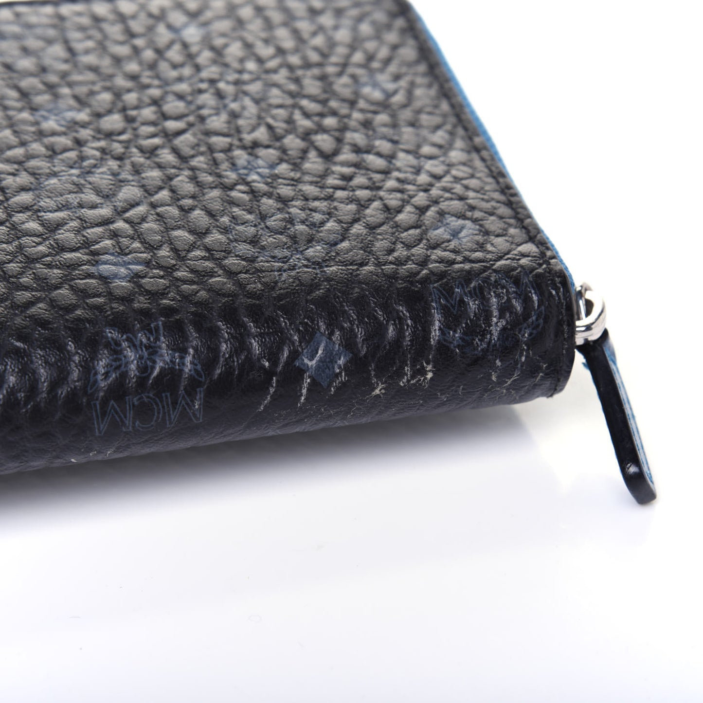 Visetos Large Zip Around Wallet Black Blue