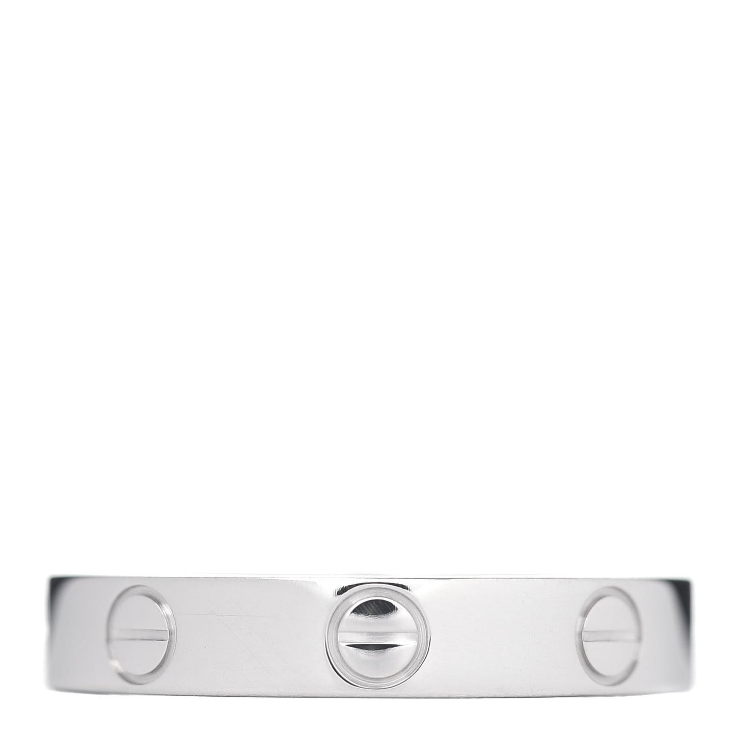 18K White Gold 3.5mm LOVE Wedding Band Ring 53 6.25
