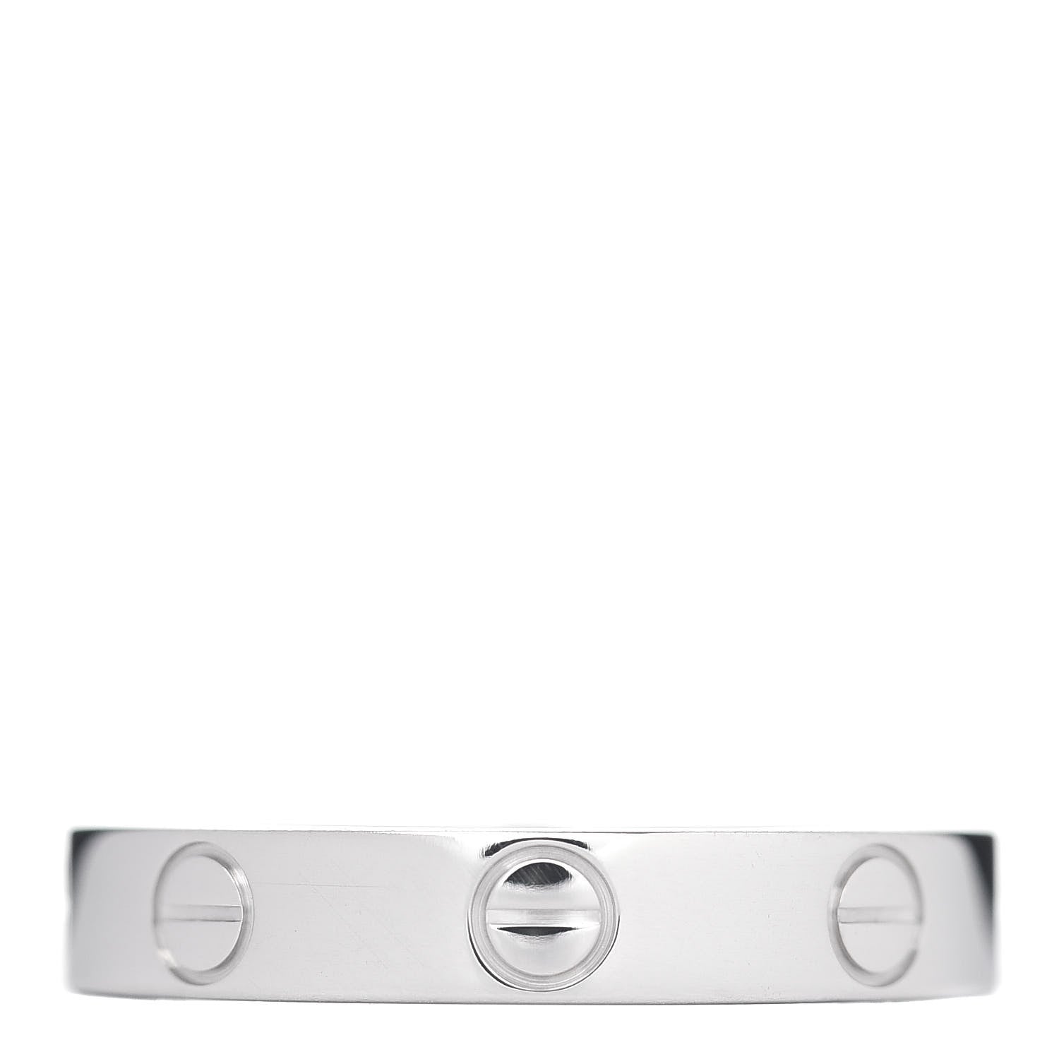 Cartier 18K White Gold 3.5mm LOVE Wedding Band Ring 53 6.25 3 of 4