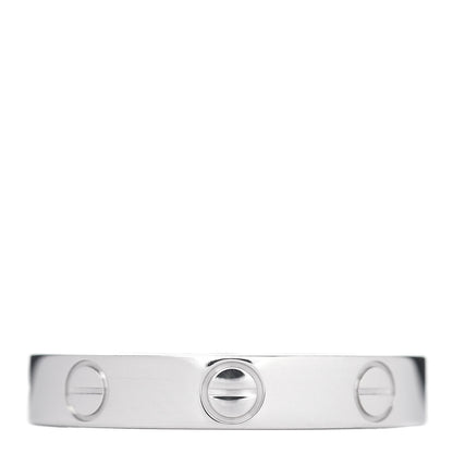 Cartier 18K White Gold 3.5mm LOVE Wedding Band Ring 53 6.25 3 of 4