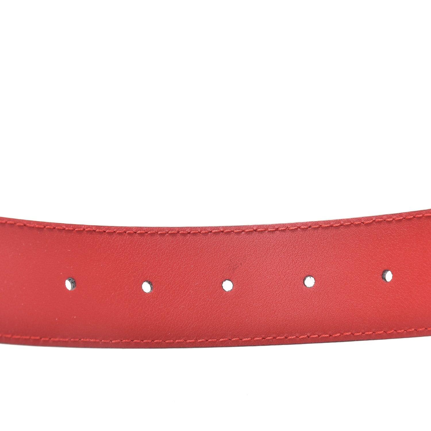 Gucci Moon Calfskin Interlocking G 37mm Belt 85 34 Vibrant Red 5 of 6