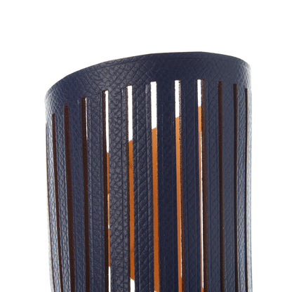 Hermes Epsom Petit H Ajoure Reversible Cuff Jaune D'Or Bleu De Malte 7 of 8