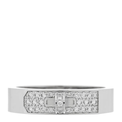 Hermes 18K White Gold Diamond Kelly Ring 53 6.5 1 of 5