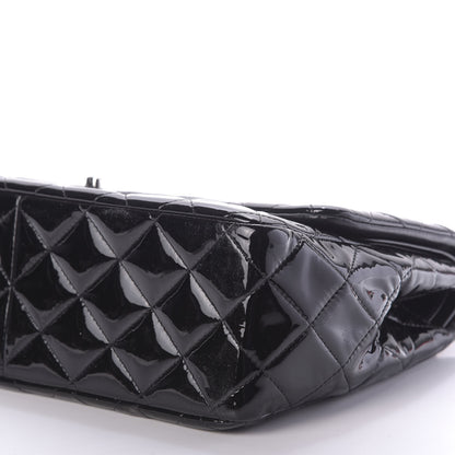 Chanel Patent Quilted Jumbo Double Flap Black 7 of 9