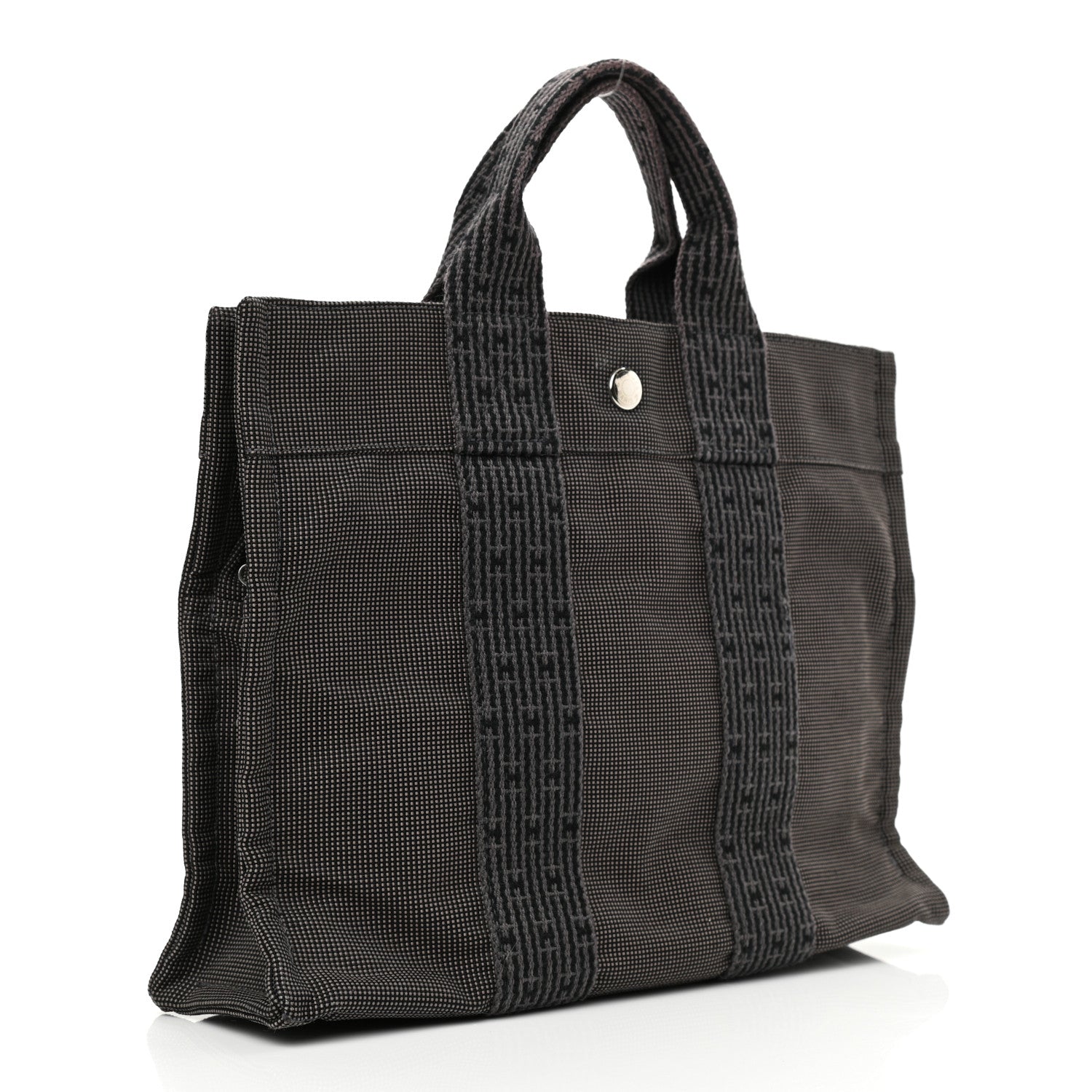 Hermes Canvas Tout Fourre PM Grey 3 of 9