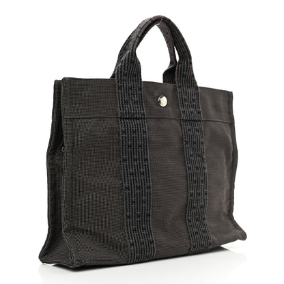 Hermes Canvas Tout Fourre PM Grey 3 of 9