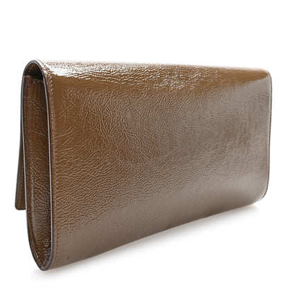 Saint Laurent Textured Calfskin Monogram Large Belle De Jour Clutch Beige 3 of 6