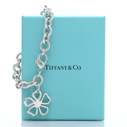 Tiffany Sterling Silver Flower Charm Bracelet 4 of 4