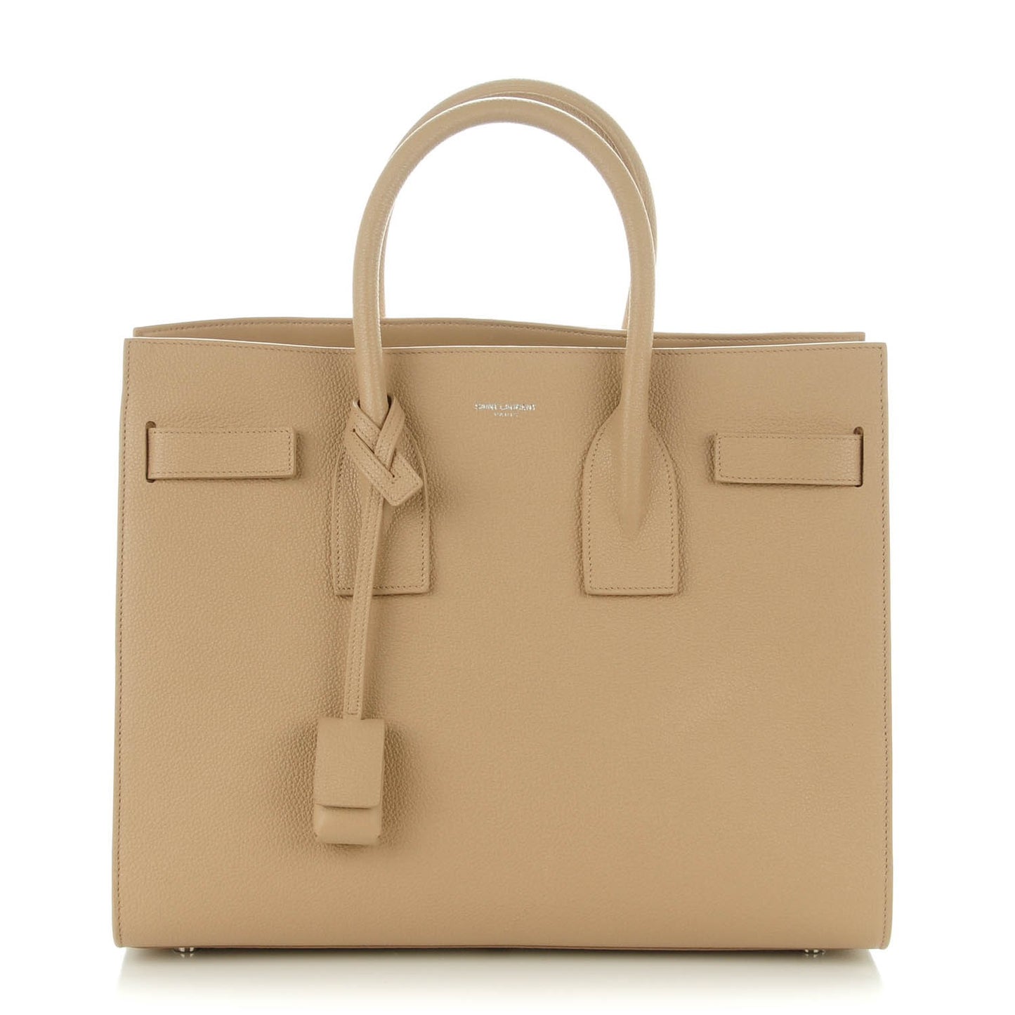 Grained Calfskin Small Sac De Jour Dark Beige