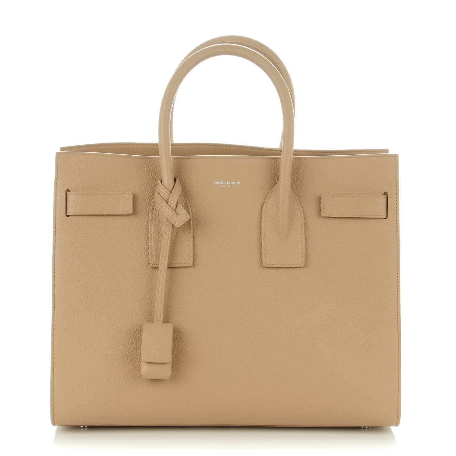 Saint Laurent Grained Calfskin Small Sac De Jour Dark Beige 1 of 7