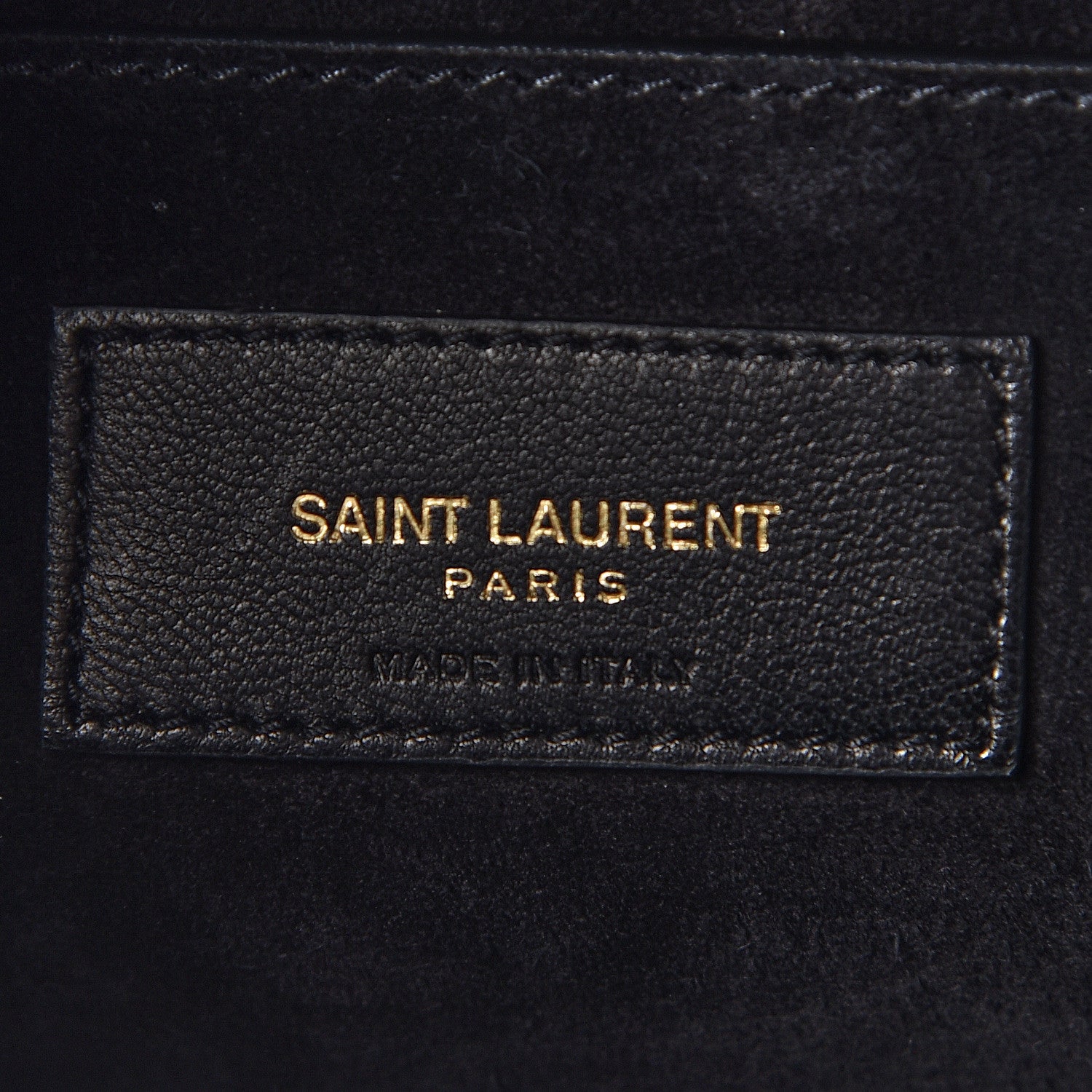 Saint Laurent Calfskin Crocodile Embossed Medium Bellechasse Satchel Black 7 of 11