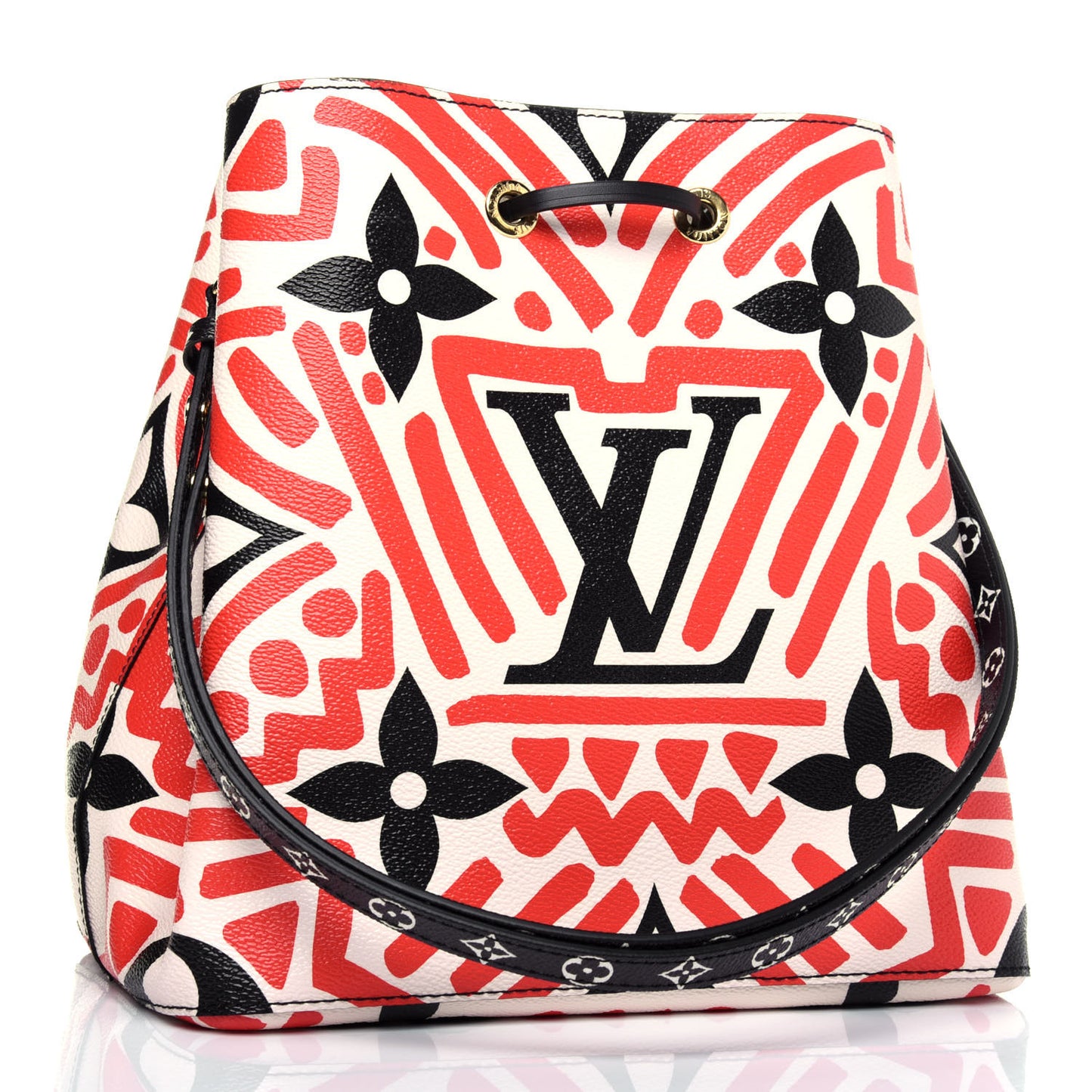 Monogram Giant Crafty NeoNoe MM Creme Rouge Black