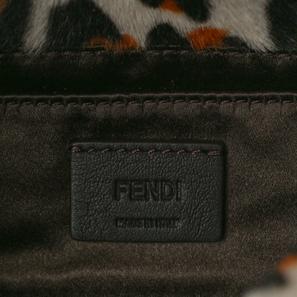 Fendi Calf Hair Leopard Print Phone Baguette Moro 6 of 10