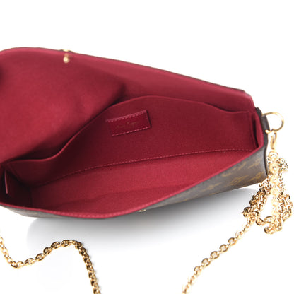 Louis Vuitton Monogram Pochette Felicie Chain Wallet Fuchsia 7 of 14