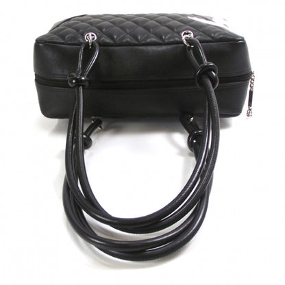 Chanel Calfskin Quilted Large Cambon Bowler Black White 6 of 11