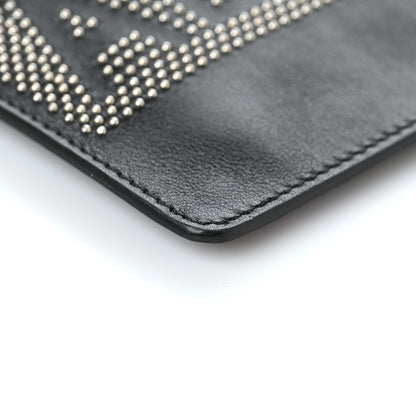 Valentino Garavani Vitello Studded Always Zip Pouch Black 9 of 9