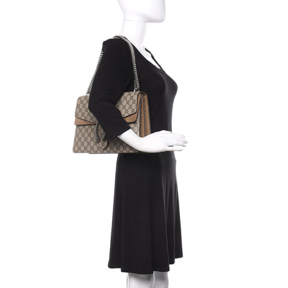 Gucci GG Supreme Monogram Medium Dionysus Shoulder Bag Taupe 2 of 16