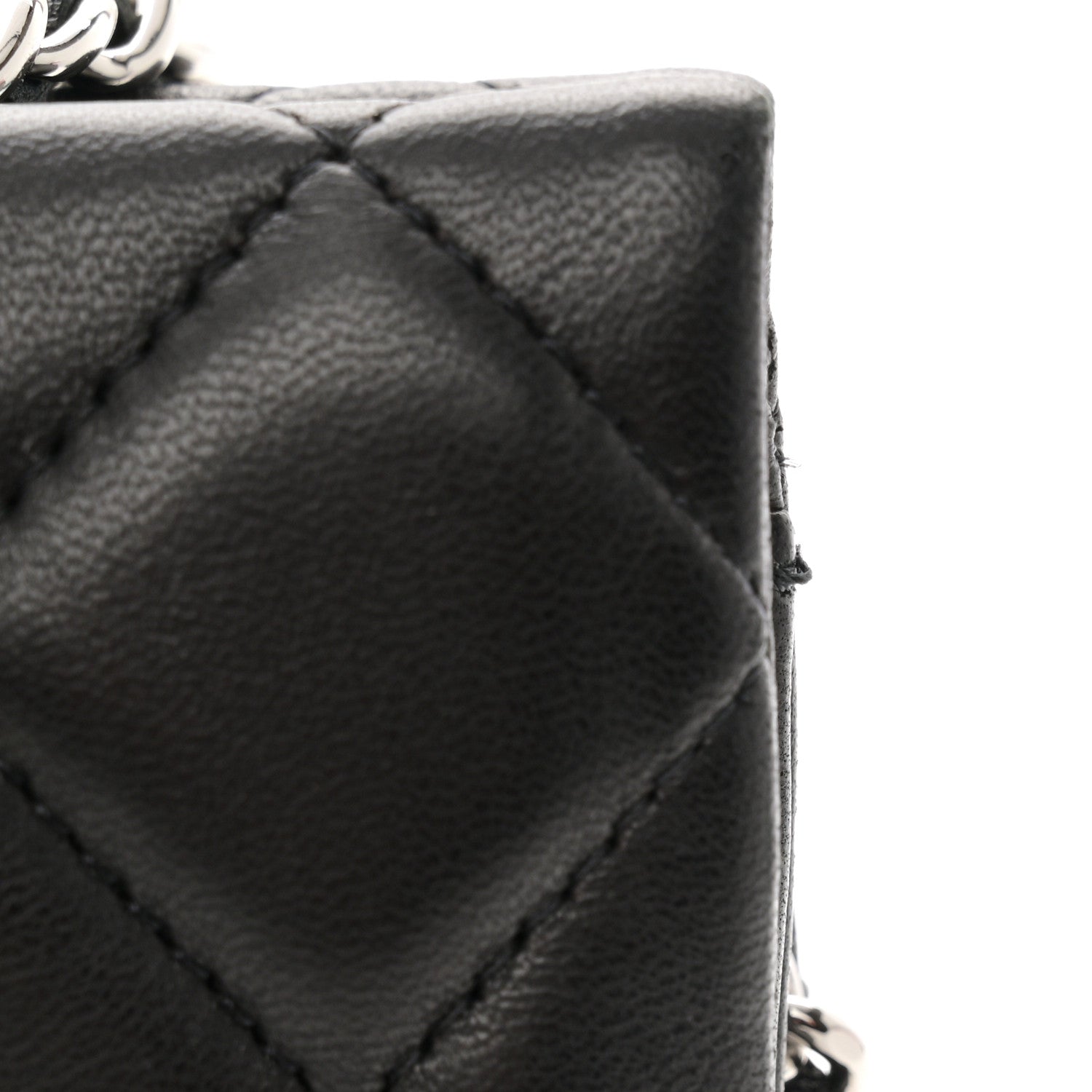 Chanel Lambskin Quilted Double Sided Wallet On Chain WOC Black 13 of 14