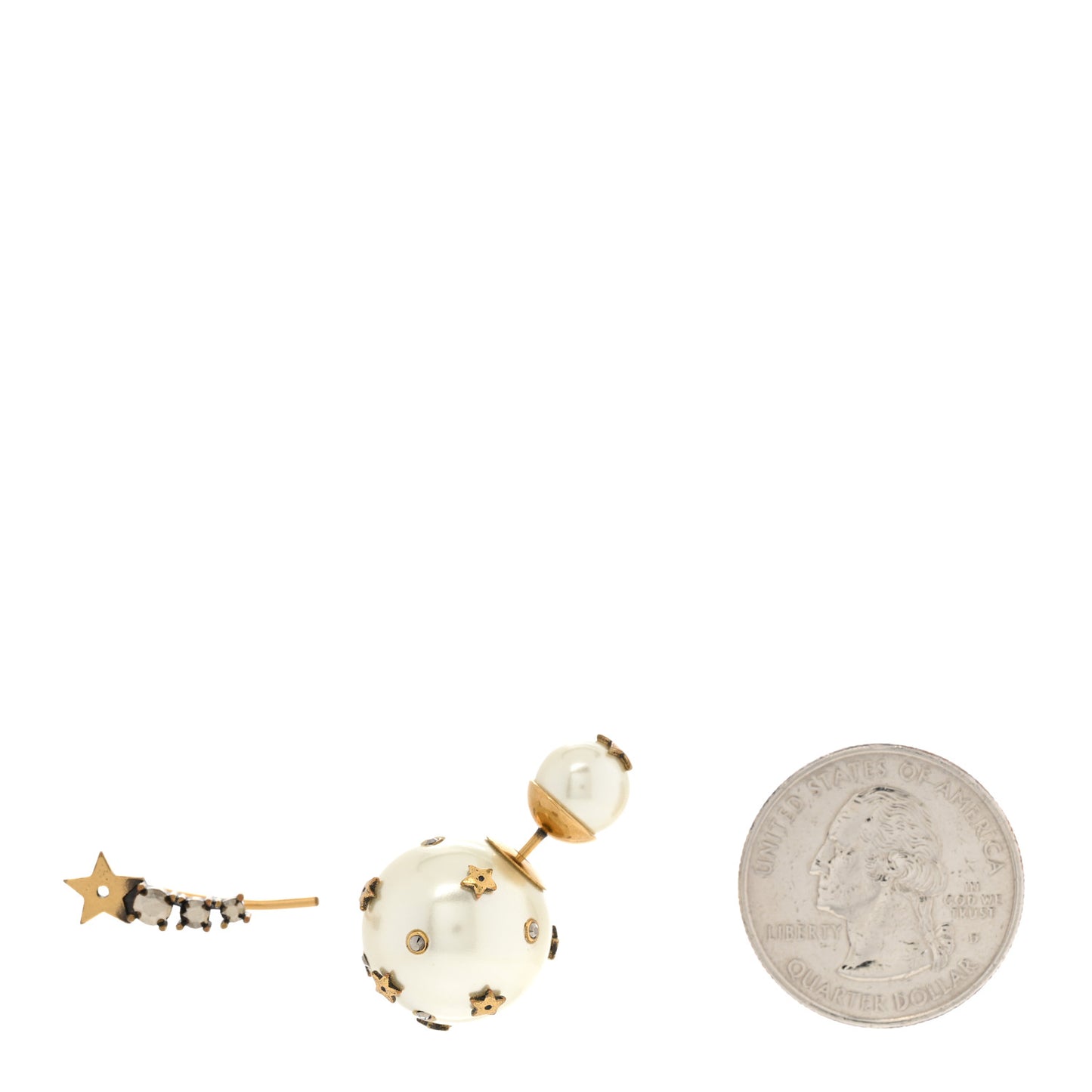 Pearl Crystal Mise En Dior Tribal Earrings