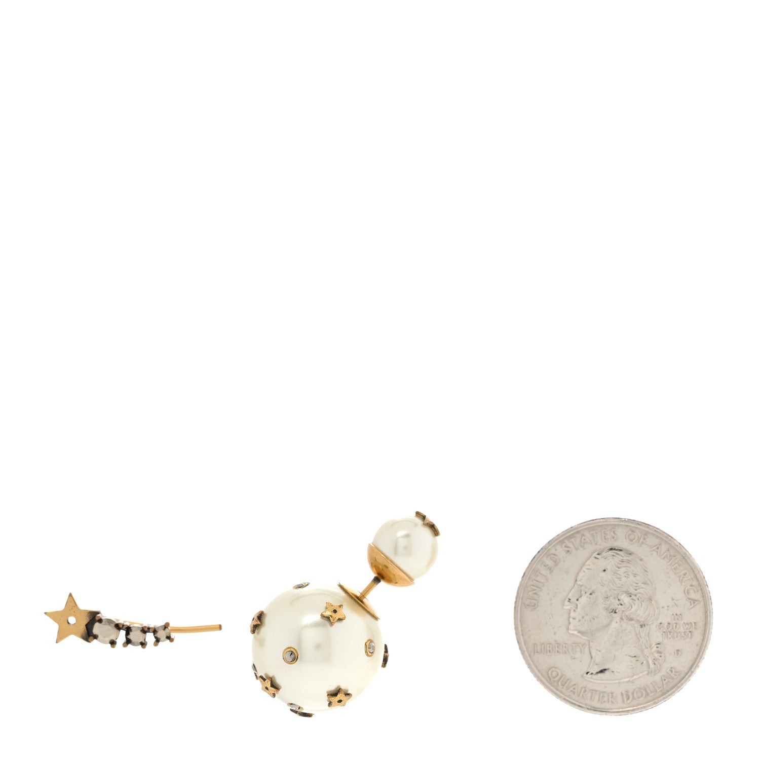 Christian Dior Pearl Crystal Mise En Dior Tribal Earrings 2 of 4