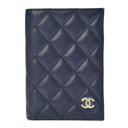 Chanel Caviar Quilted Passport Holder Navy Blue 1 of 8