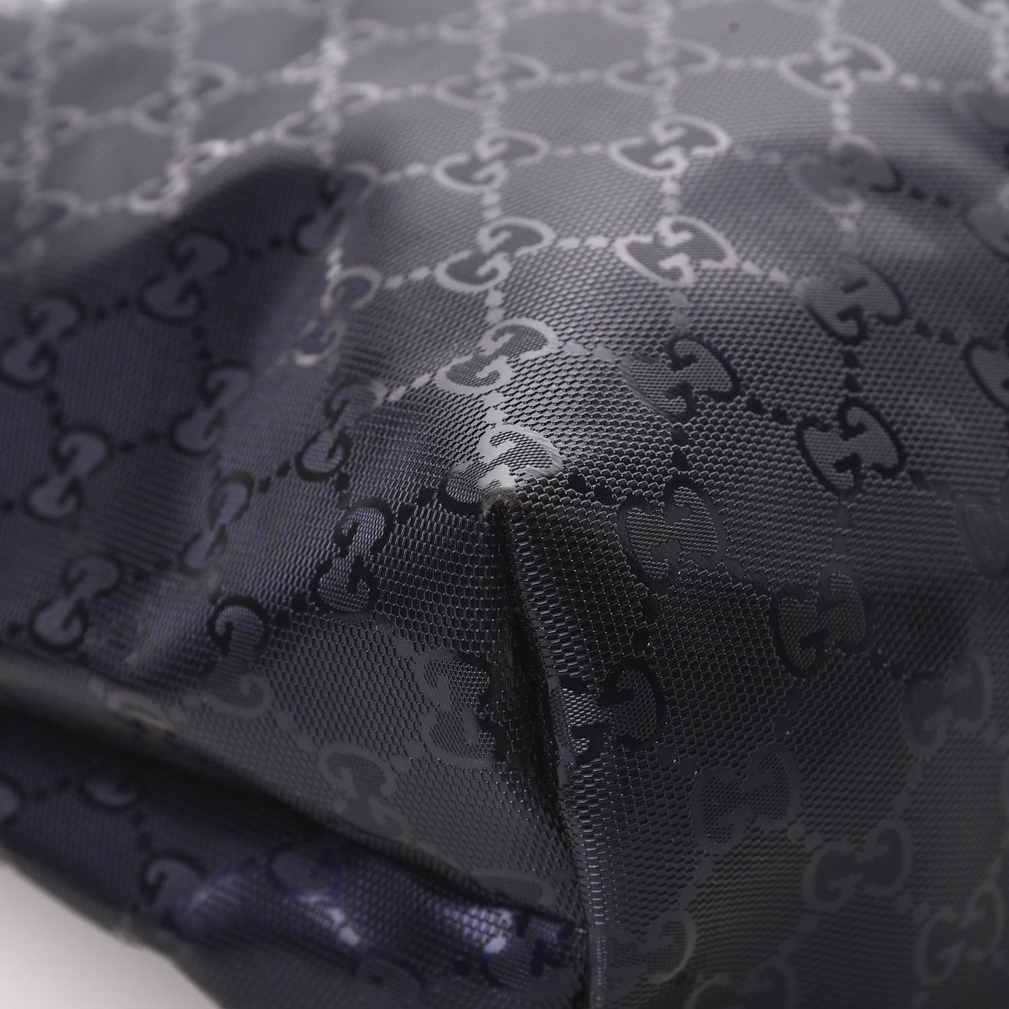 Imprime Monogram Medium Zippered Shopping Tote Navy