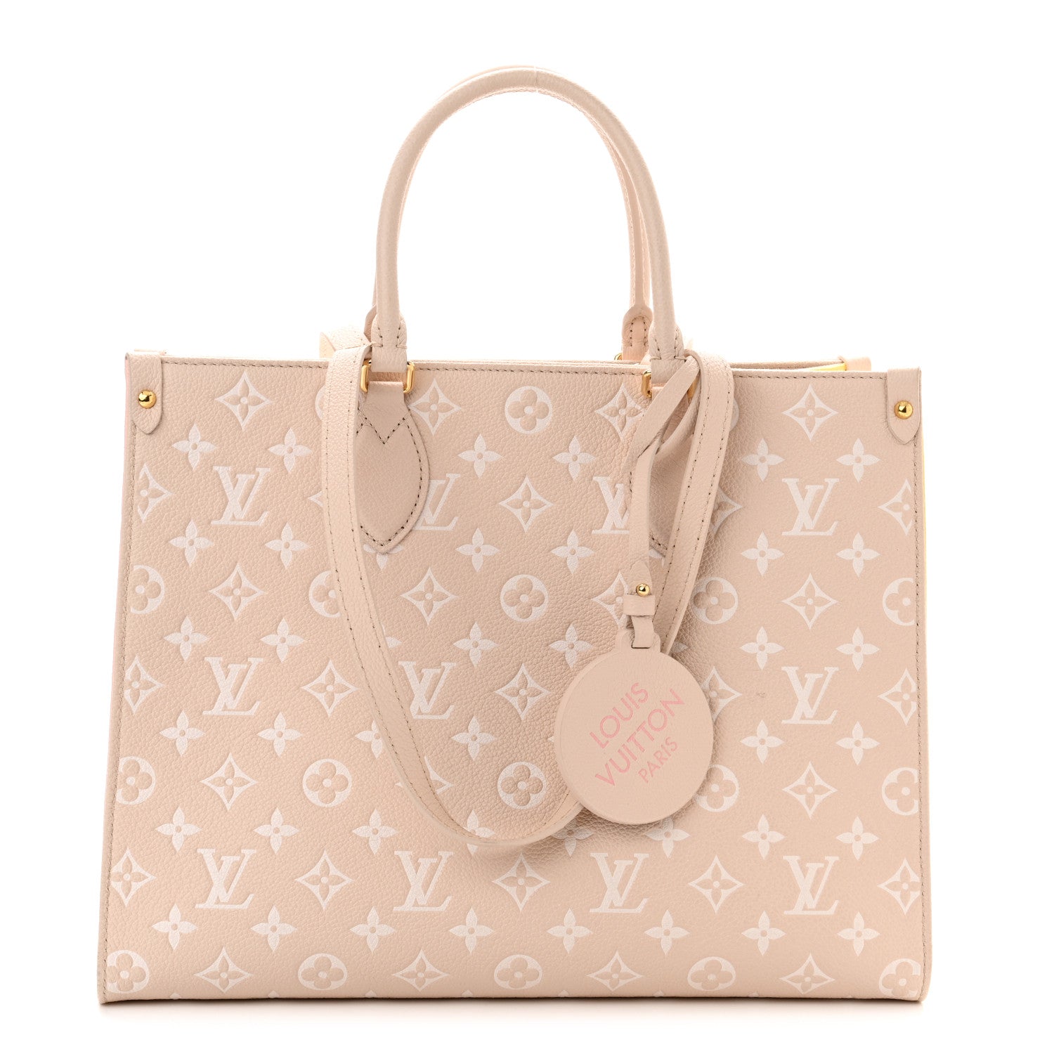 Louis Vuitton Empreinte Monogram Spring In The City Onthego MM Beige Pink Yellow 1 of 9