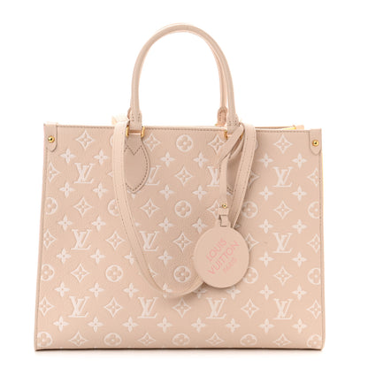 Louis Vuitton Empreinte Monogram Spring In The City Onthego MM Beige Pink Yellow 1 of 9