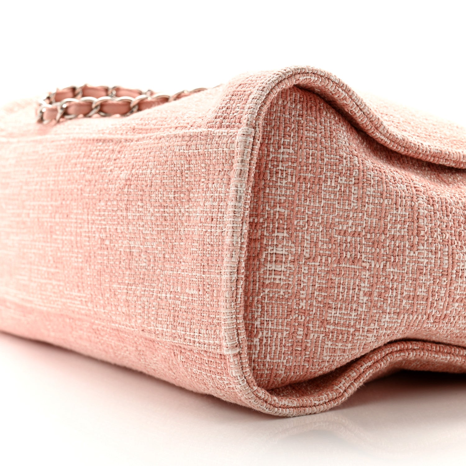 Chanel Straw Lurex Large Deauville Tote Pink 9 of 10