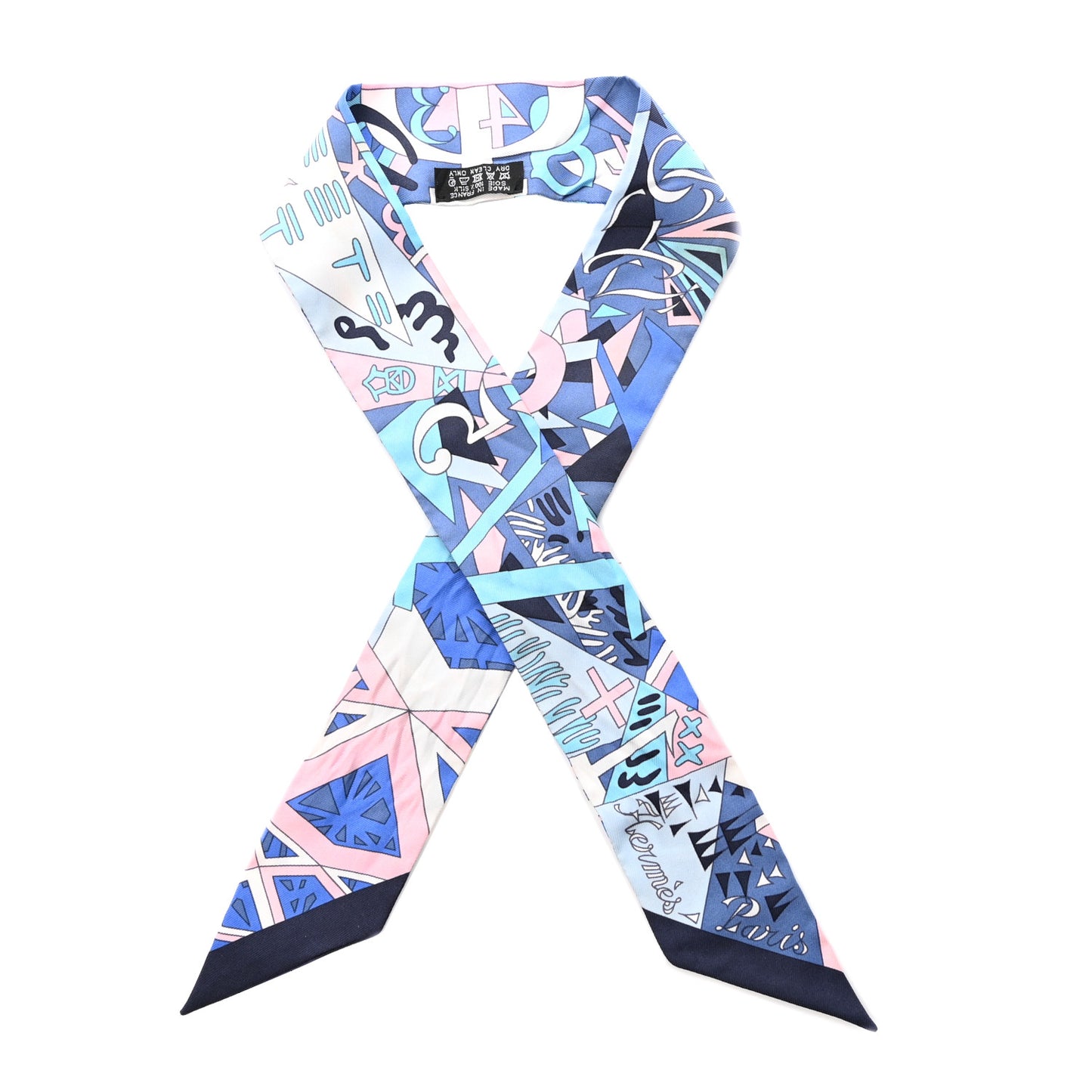 Silk Le Nombre D'Or Twilly Blue Jean Rose Pale Ciel