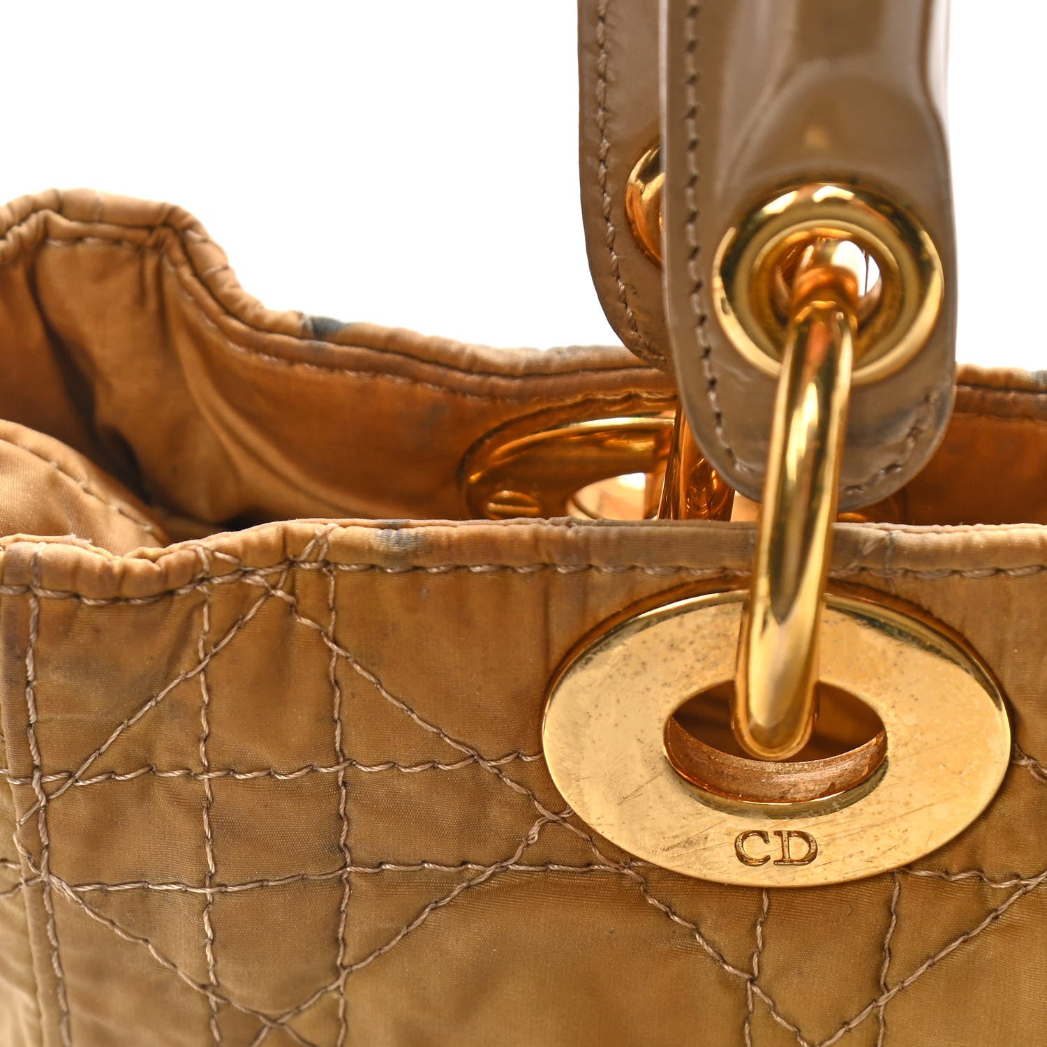 Christian Dior Nylon Cannage Medium Lady Dior Beige 12 of 18