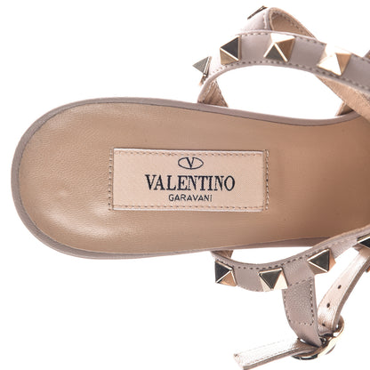 Valentino Garavani Nappa Rockstud Ankle Strap Low Heel Pumps 36 Poudre 7 of 7