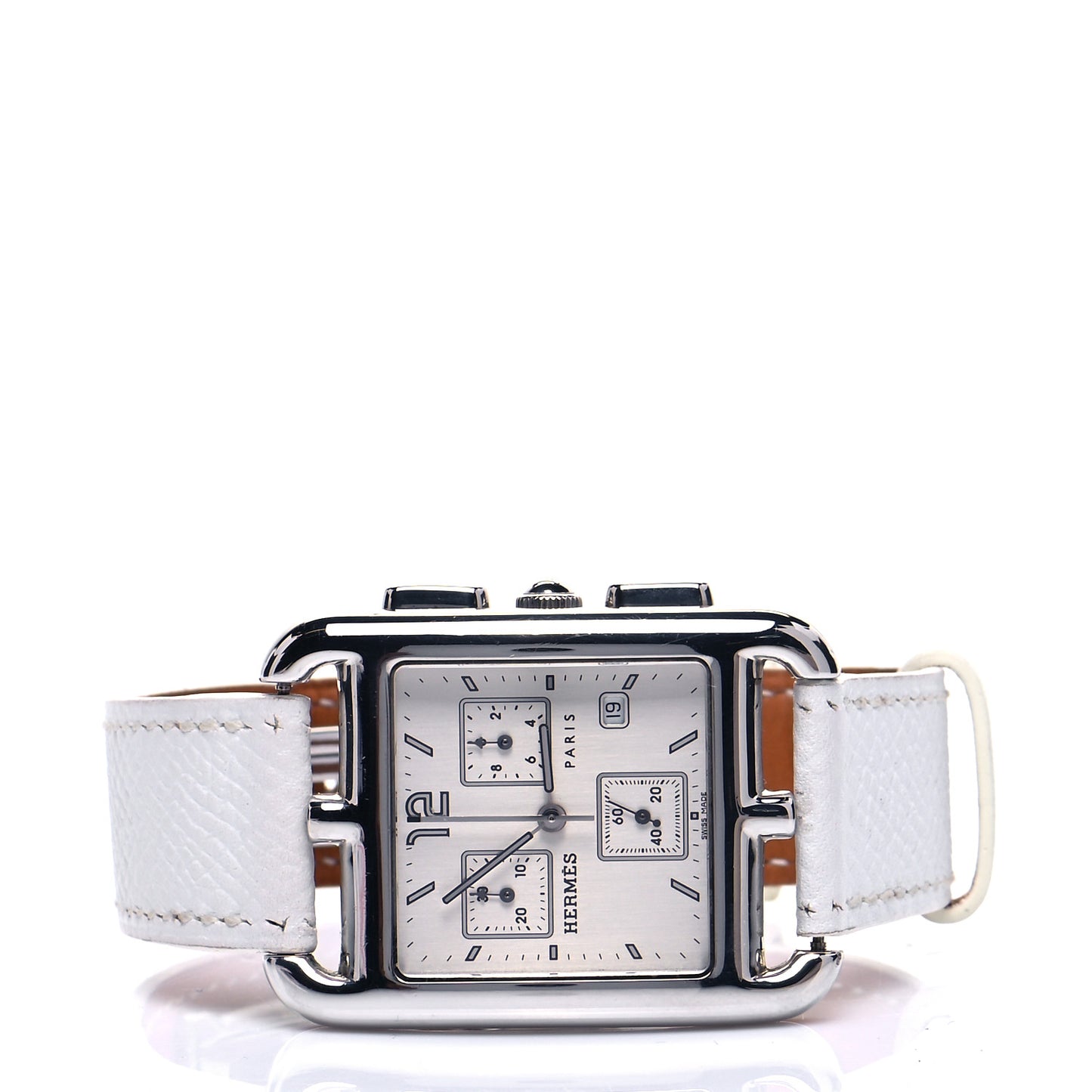 Stainless Steel Epsom 31mm Cape Cod Chrono Quartz Watch Blanc