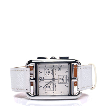 Hermes Stainless Steel Epsom 31mm Cape Cod Chrono Quartz Watch Blanc 2 of 5