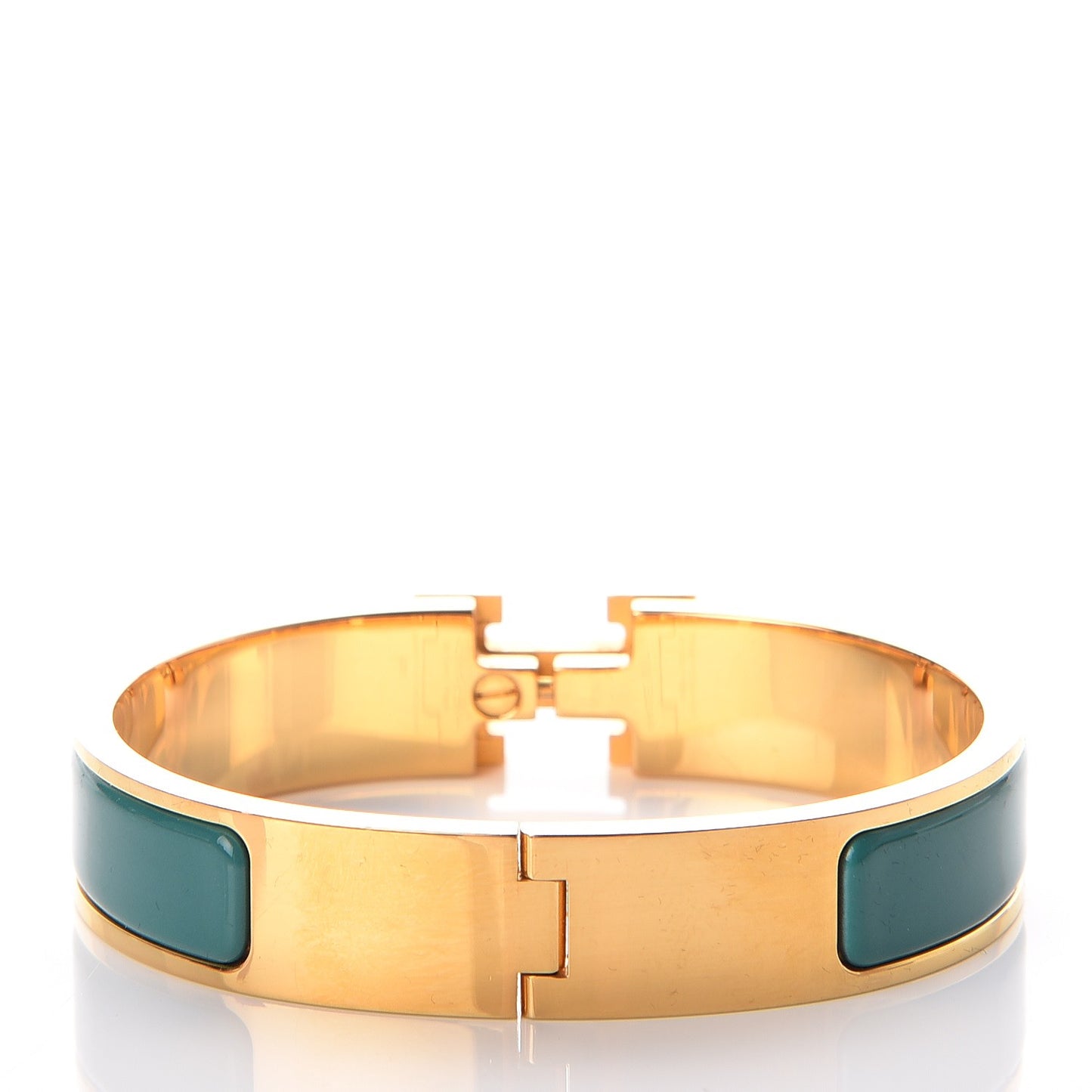 Enamel Narrow Clic Clac H Bracelet PM Vert Bleuete