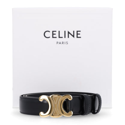 Celine Box Calfskin Medium 25mm Triomphe Belt 95 38 Black 7 of 7