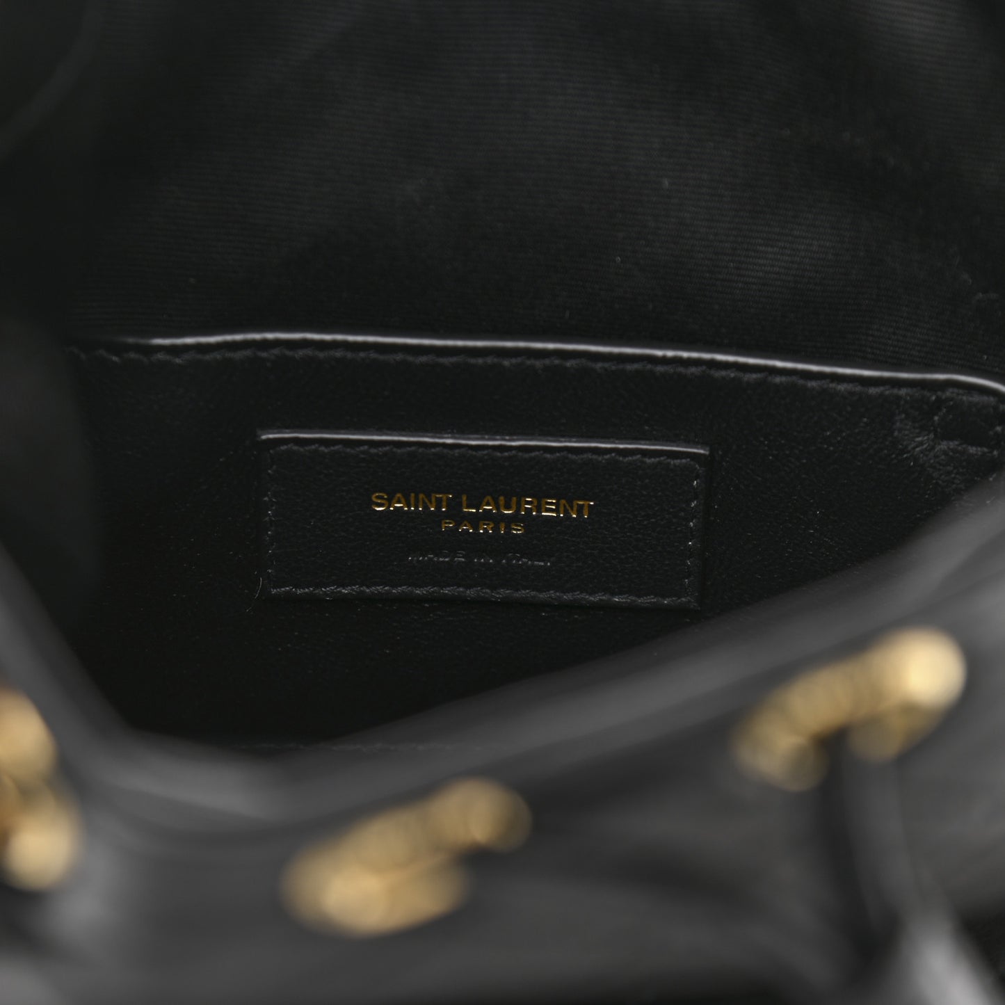 Lambskin Quilted Small Emmanuelle Bucket Bag Black