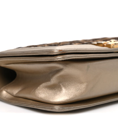 Chanel Metallic Lambskin Medium Scaled Boy Flap Gold 9 of 10