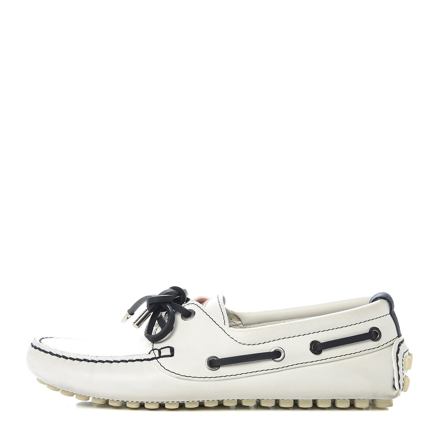 Calfskin Rubber Mens Americas Cup Marine Boat Shoe 7 White