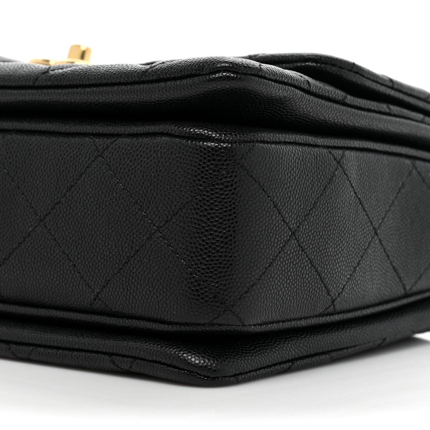 Caviar Quilted Coco First Flap Black