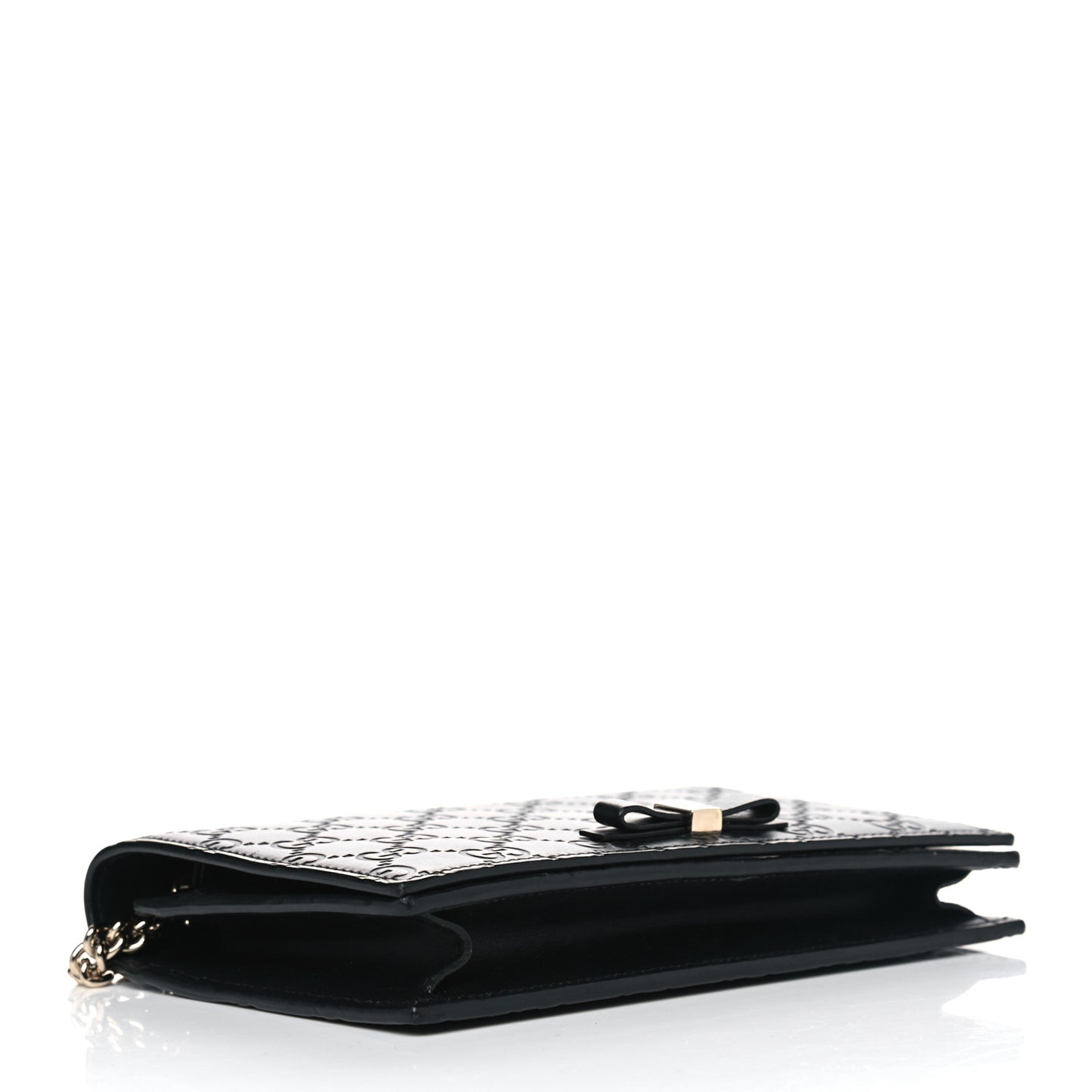Guccissima Signature Bowy Chain Wallet Black