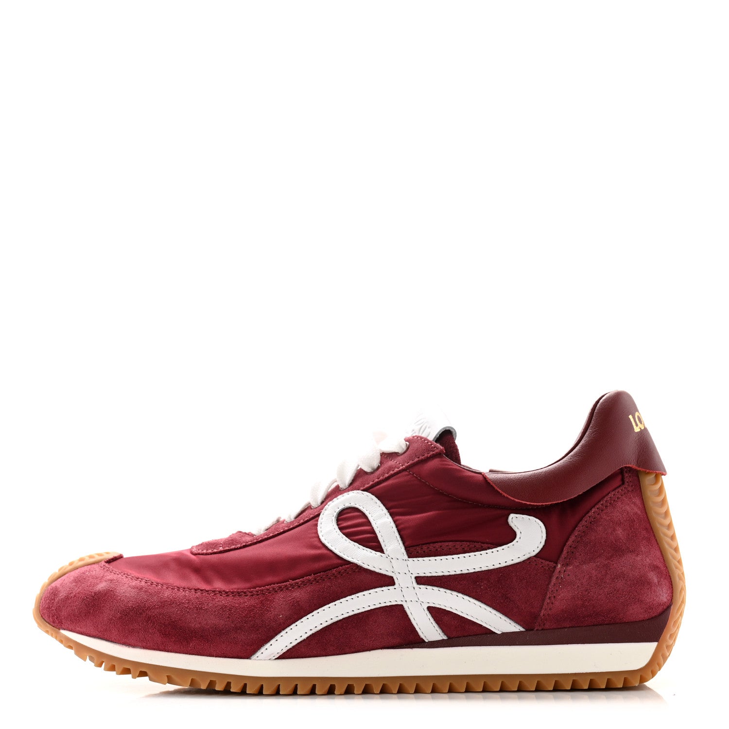 Loewe Nylon Suede Flow Runners Sneakers 41 Burgundy White 1 of 10