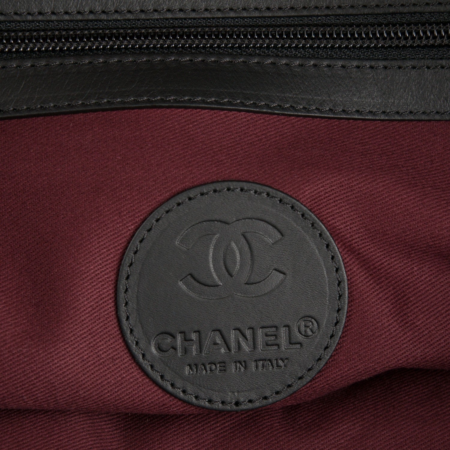 Chanel Coated Canvas Quilted Large Garment Travel Bag Black 7 of 8