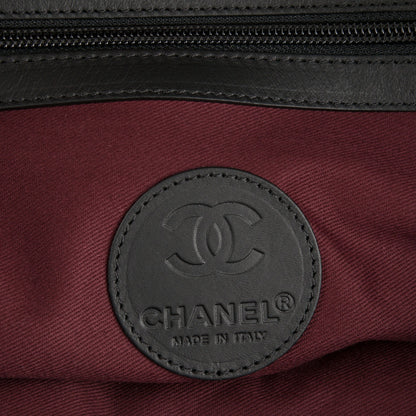 Chanel Coated Canvas Quilted Large Garment Travel Bag Black 7 of 8