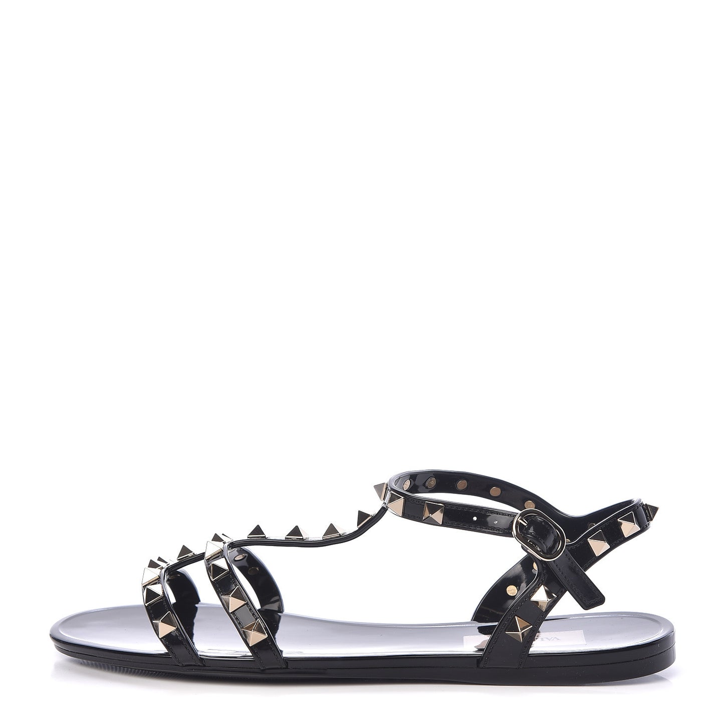 PVC Jelly Rockstud Caged Sandals 37 Black